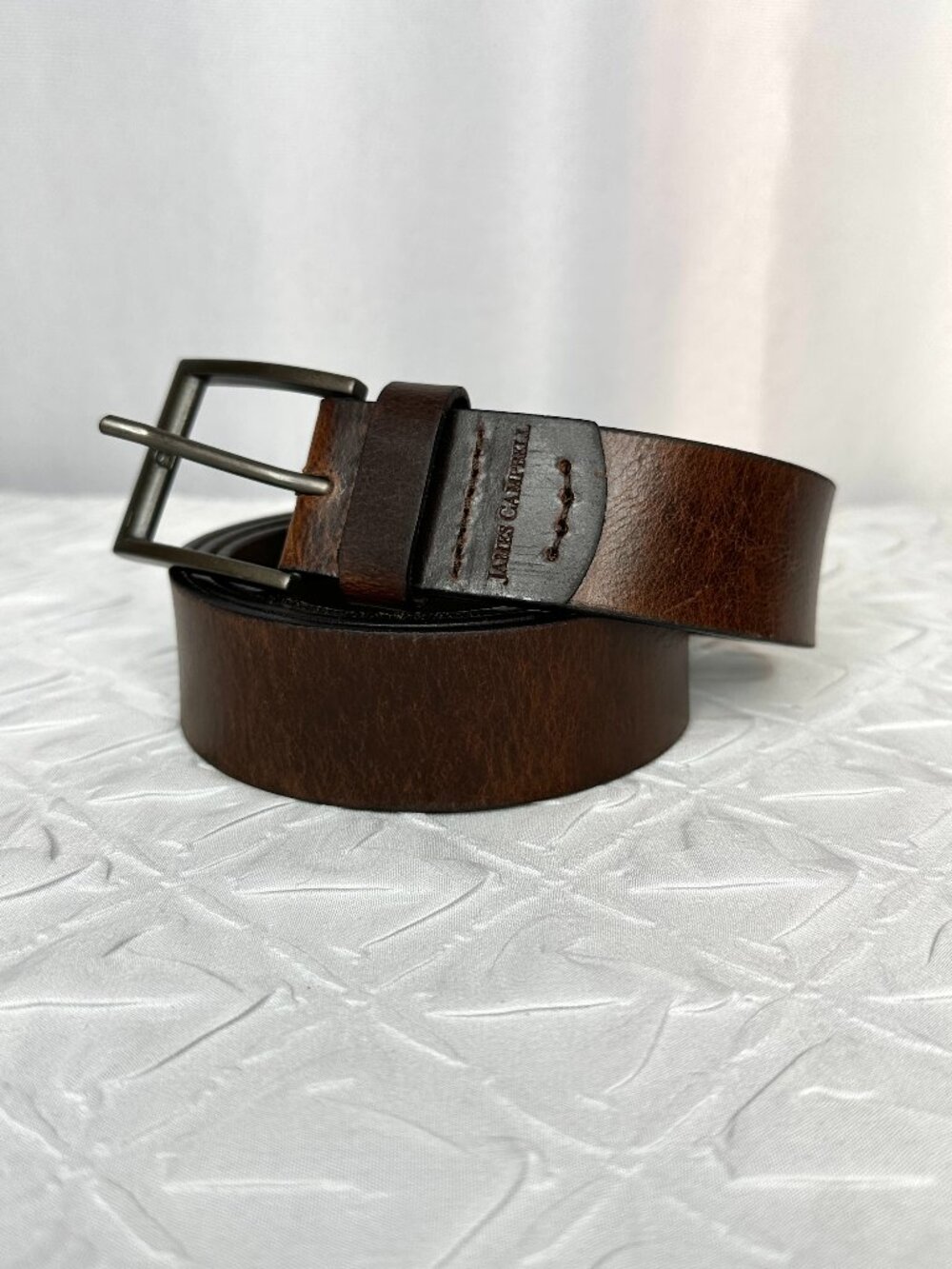 James Campbell Genuine Leather Brown Belt SZ 42 Utility Office Business Workwear